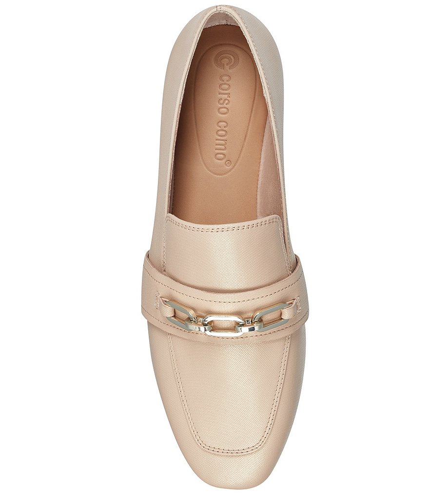 CC Corso Como Karri Leather Chain Link Detail Loafers