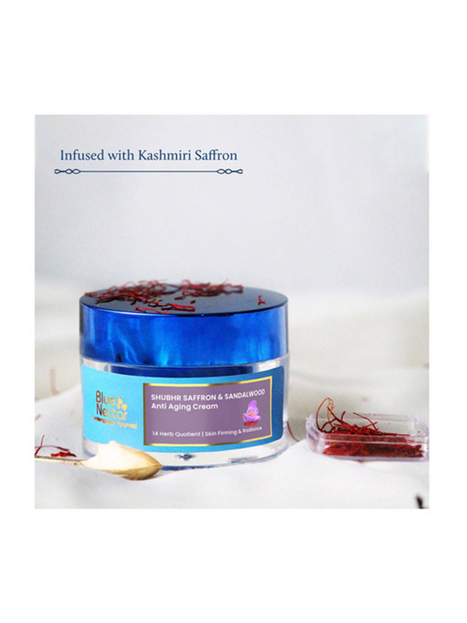 Blue Nectar Shubhr Saffron & Sandalwood Anti Aging Cream For Women - 50 gm