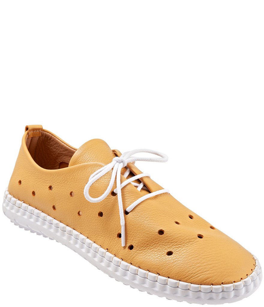 Bueno Dallas Perforated Leather Sneakers