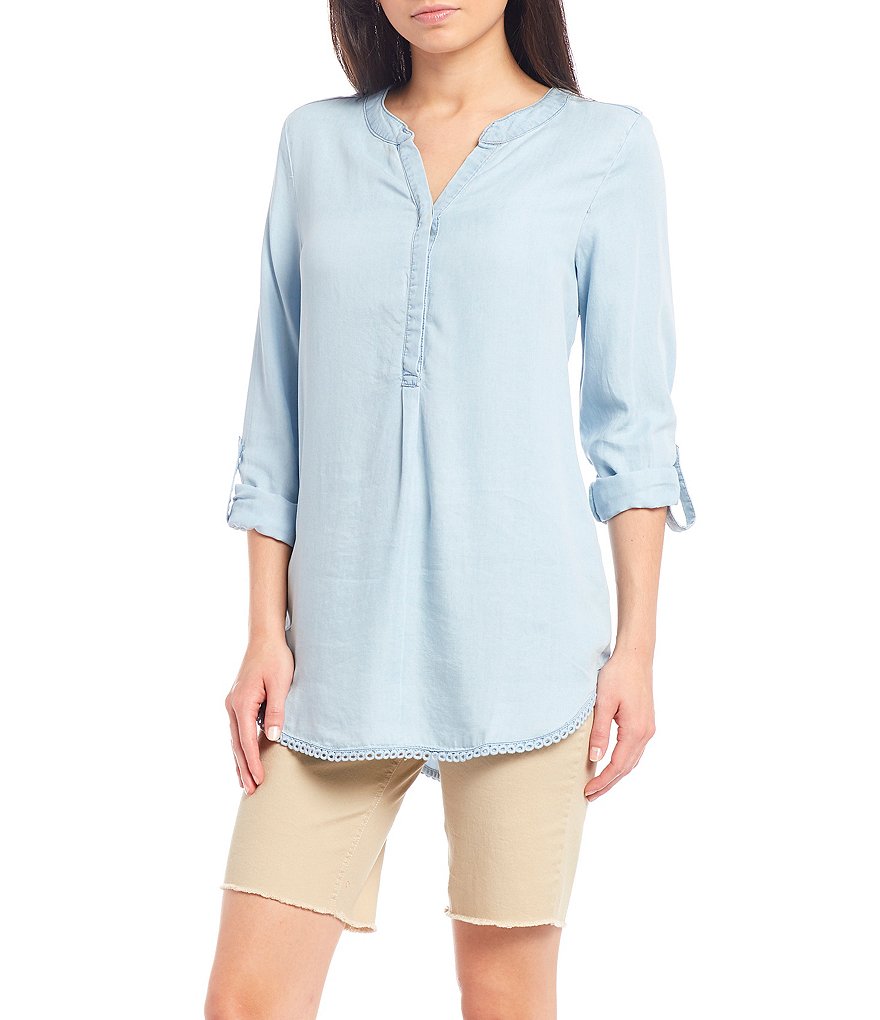 HUE Ultra Soft Denim Bermuda Shorts