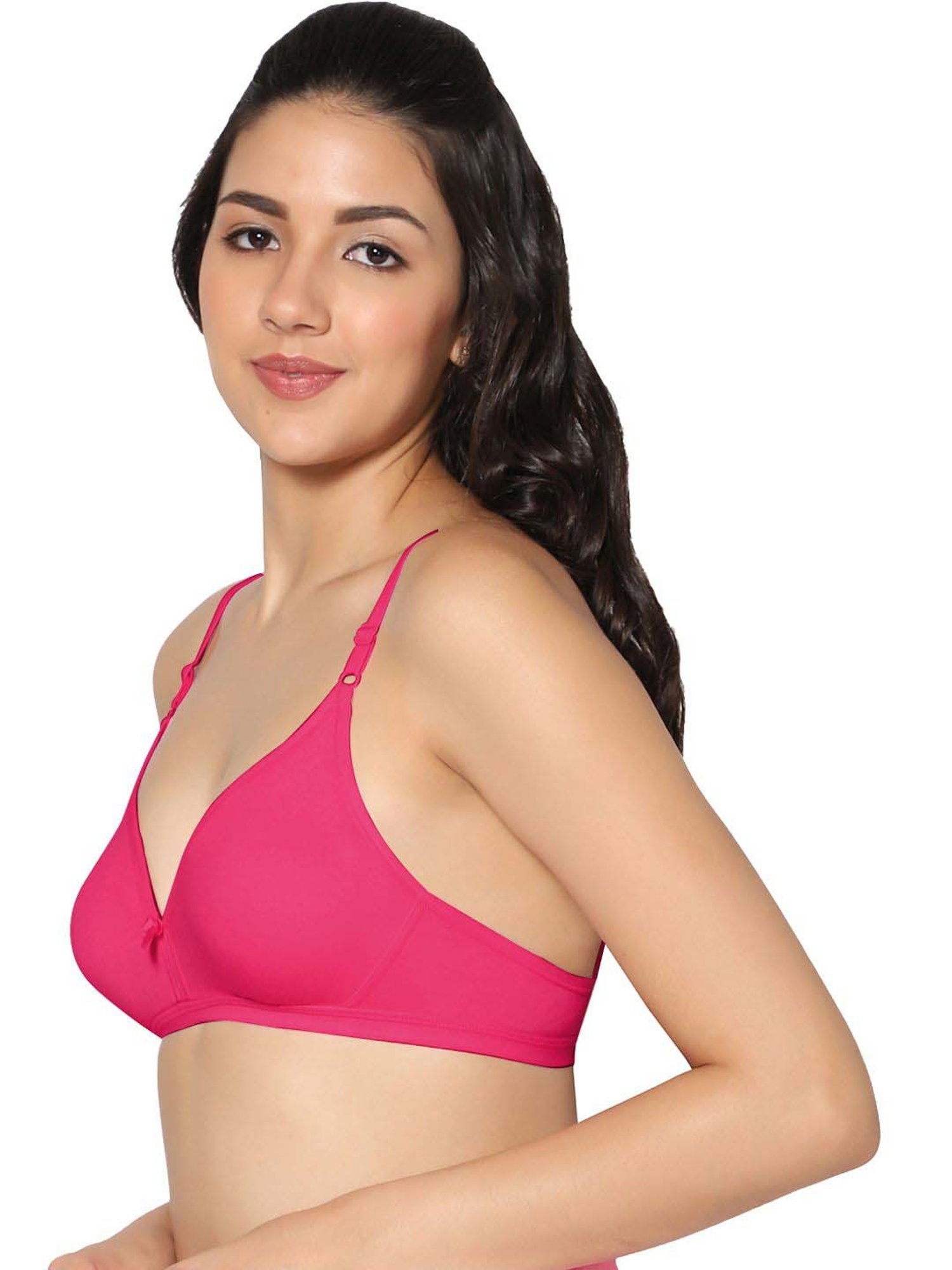 IN CARE Pink & Red Cotton T-Shirt Bras - Pack Of 2