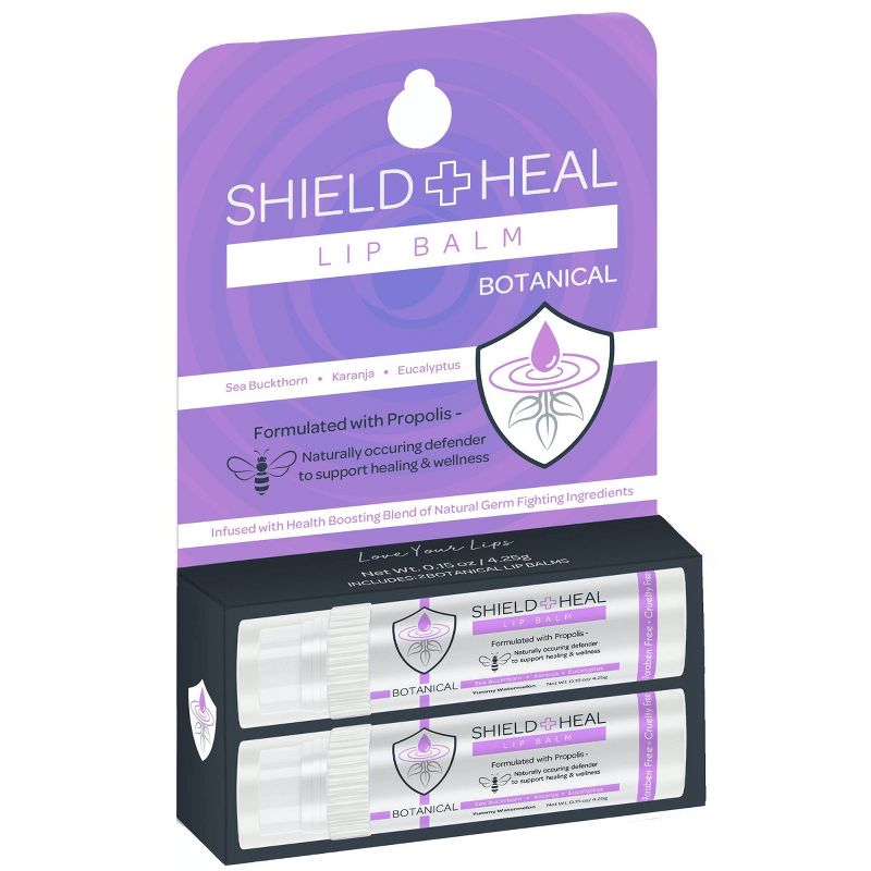 Shield+Heal Botanical Lip Balm - 2pk/0.30oz