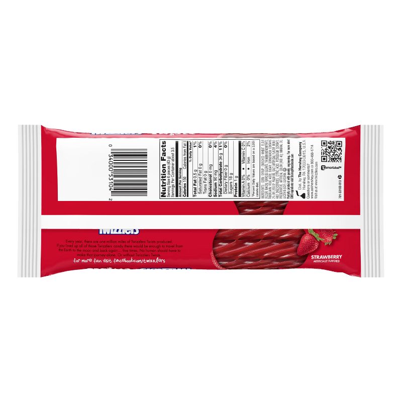 Twizzlers Twists King Size Strawberry Licorice Candy - 5oz