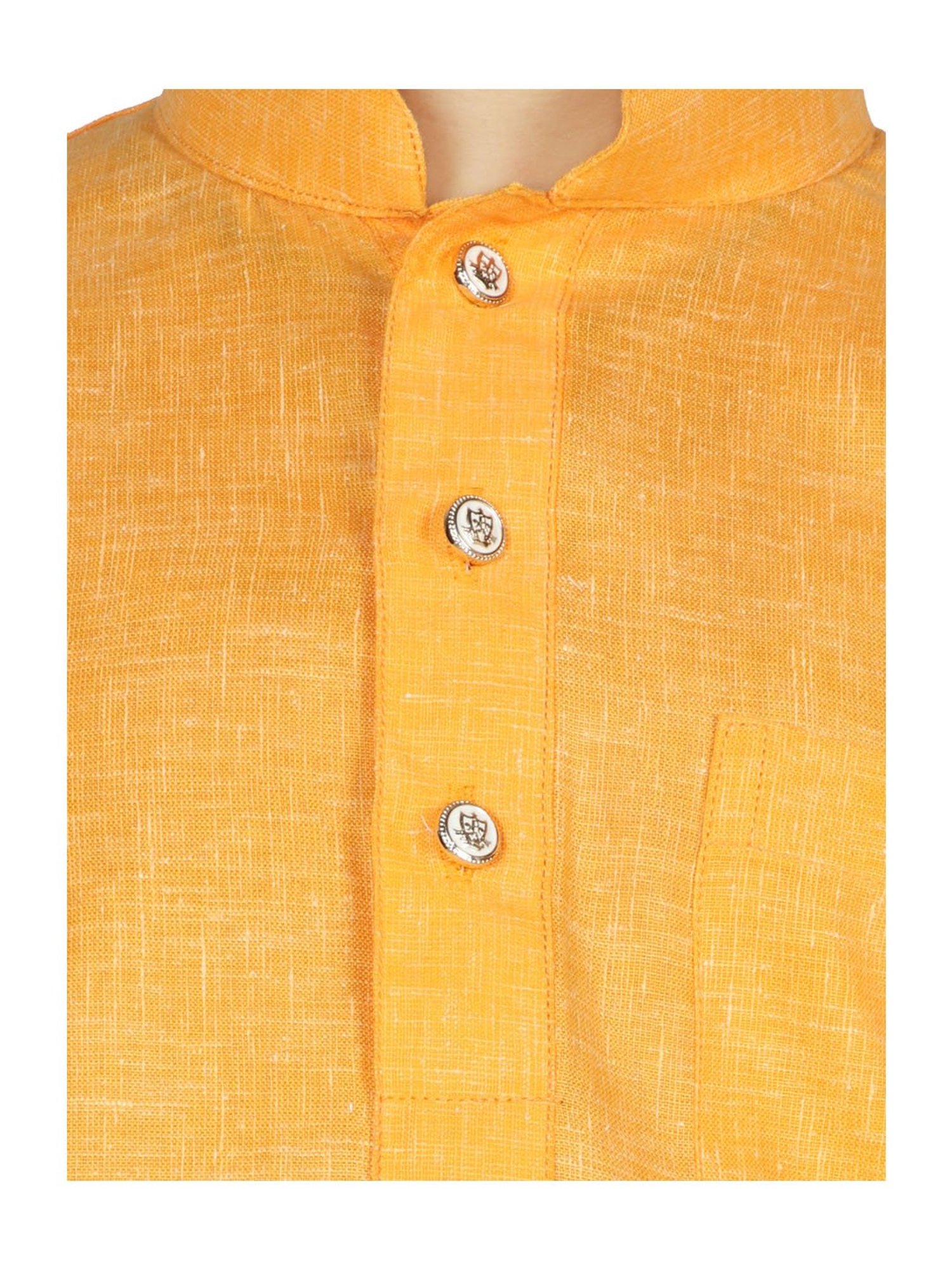 SG Yuvraj Kids Yellow & White Solid Kurta with Churidars