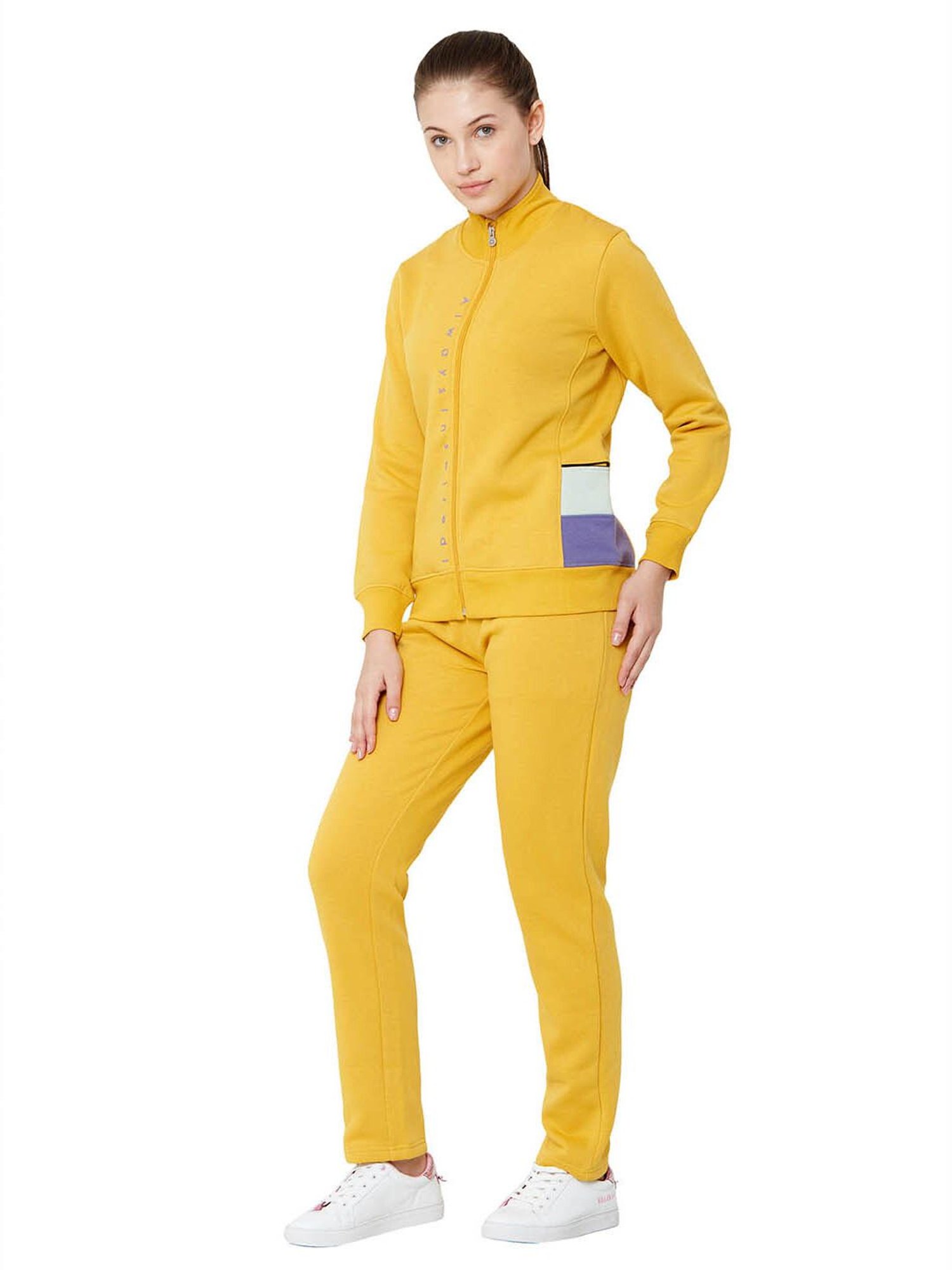 Sweet Dreams Mustard Regular Fit Winterwear Tracksuit
