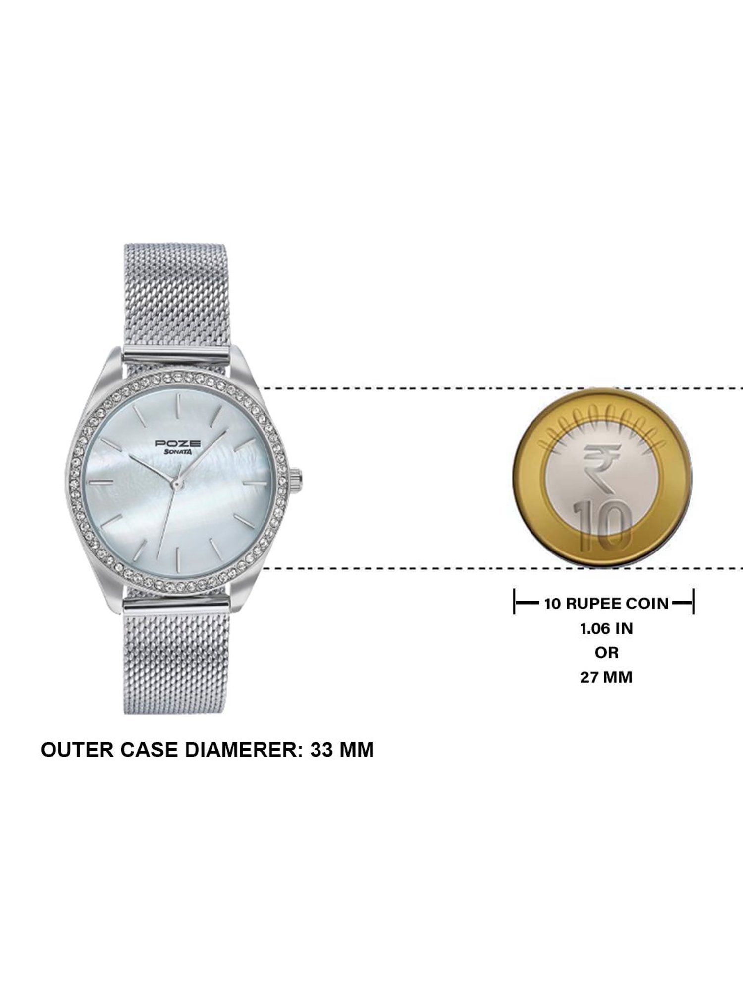 Sonata Poze 3.0 SP80078SM01WF Analog Watch for Women