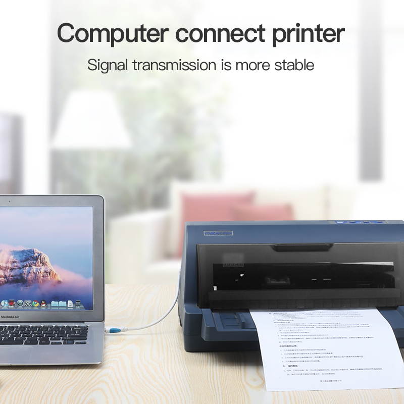 Vention Printer Cable USB 2.0 Type A Male to B Male USB Printer Scanner Cord High Speed for Canon, Dell, Epson, Xerox, HP, Canon, Lexmark, Epson, Samsung and More