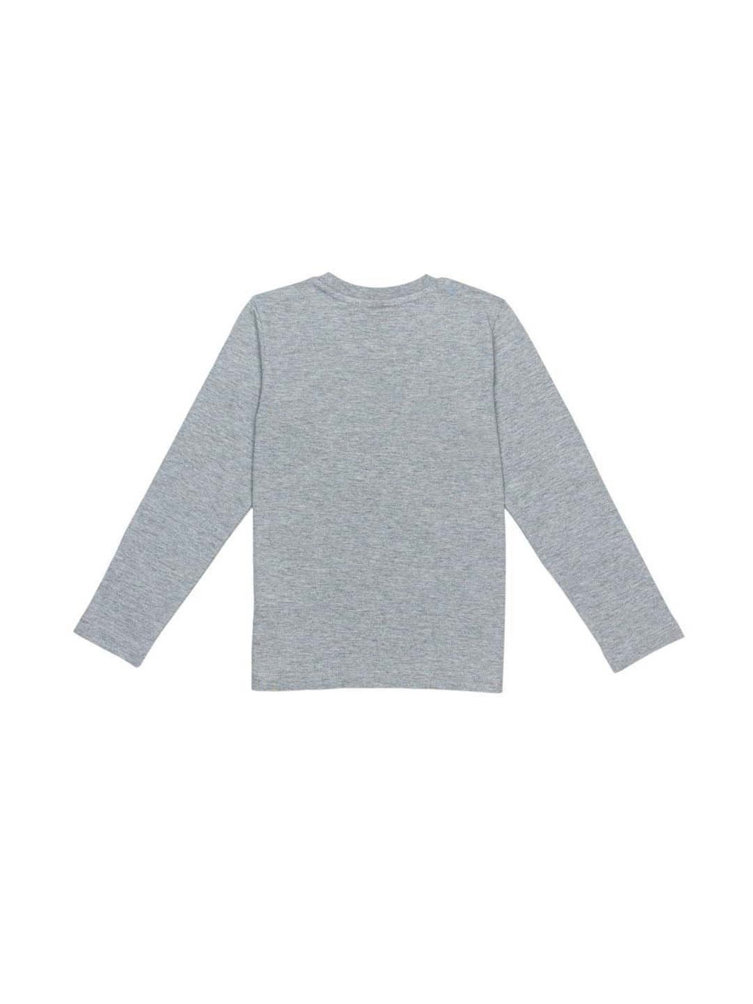 H by Hamleys Boys Grey Cotton Printed Full Sleeves T-Shirt Set