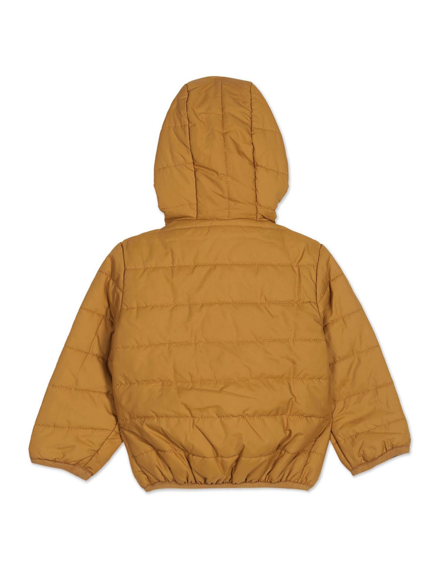 U.S. Polo Assn. Kids Mustard Solid Full Sleeves Puffer Jacket