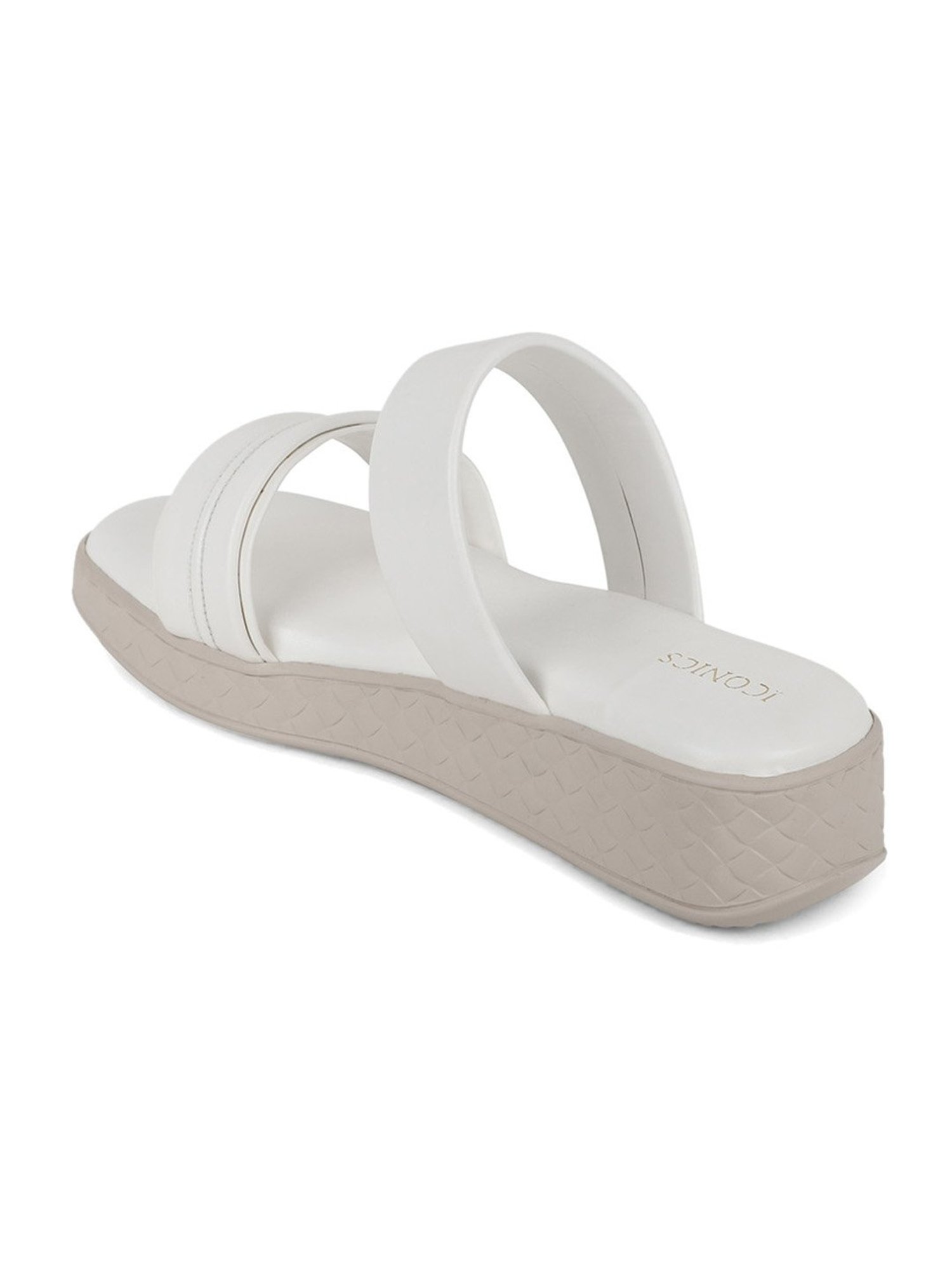 Iconics Women's White Casual Wedges