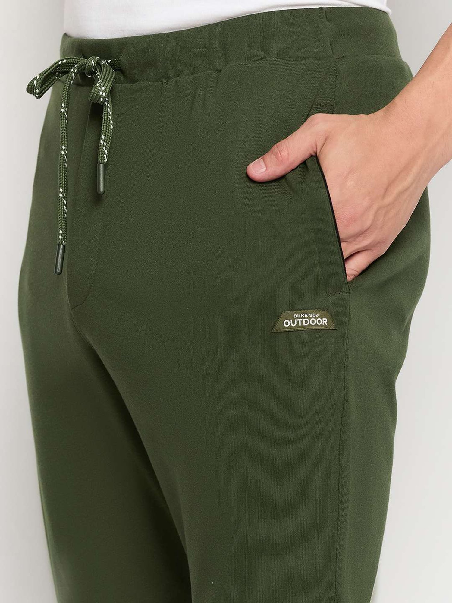 Duke Olive Relaxed Fit Trackpants