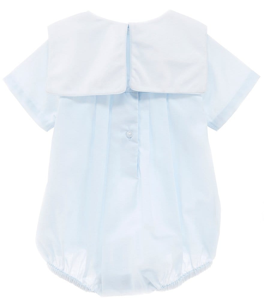 Petit Ami Baby Boys Newborn-3 Months Train Embroidered Jon Jon Shortalls