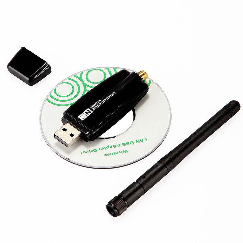300Mbps USB Wireless Adapter WiFi Lan Network Card External Antenna