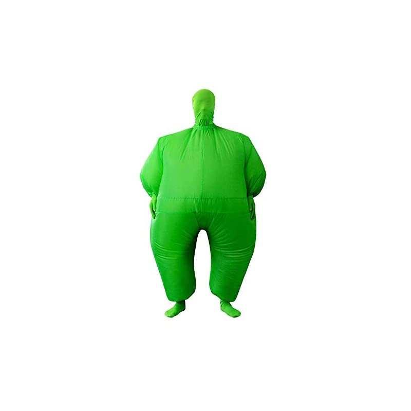Adult Inflatable Full Body Jumpsuit Cosplay Costume Halloween Blow Up for Party Toy Green