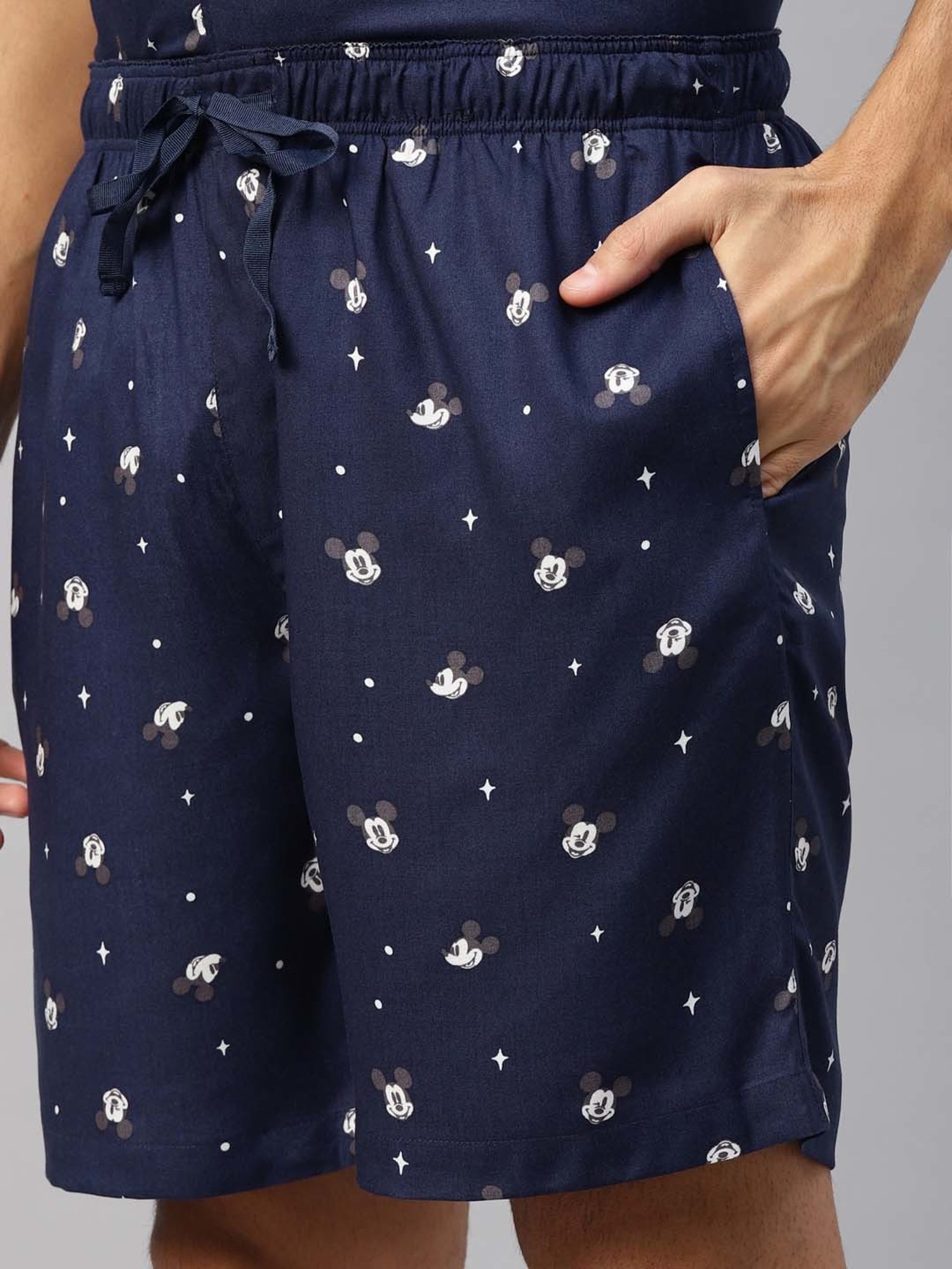 Don Vino Navy Relaxed Fit Printed Shirt & Shorts Set