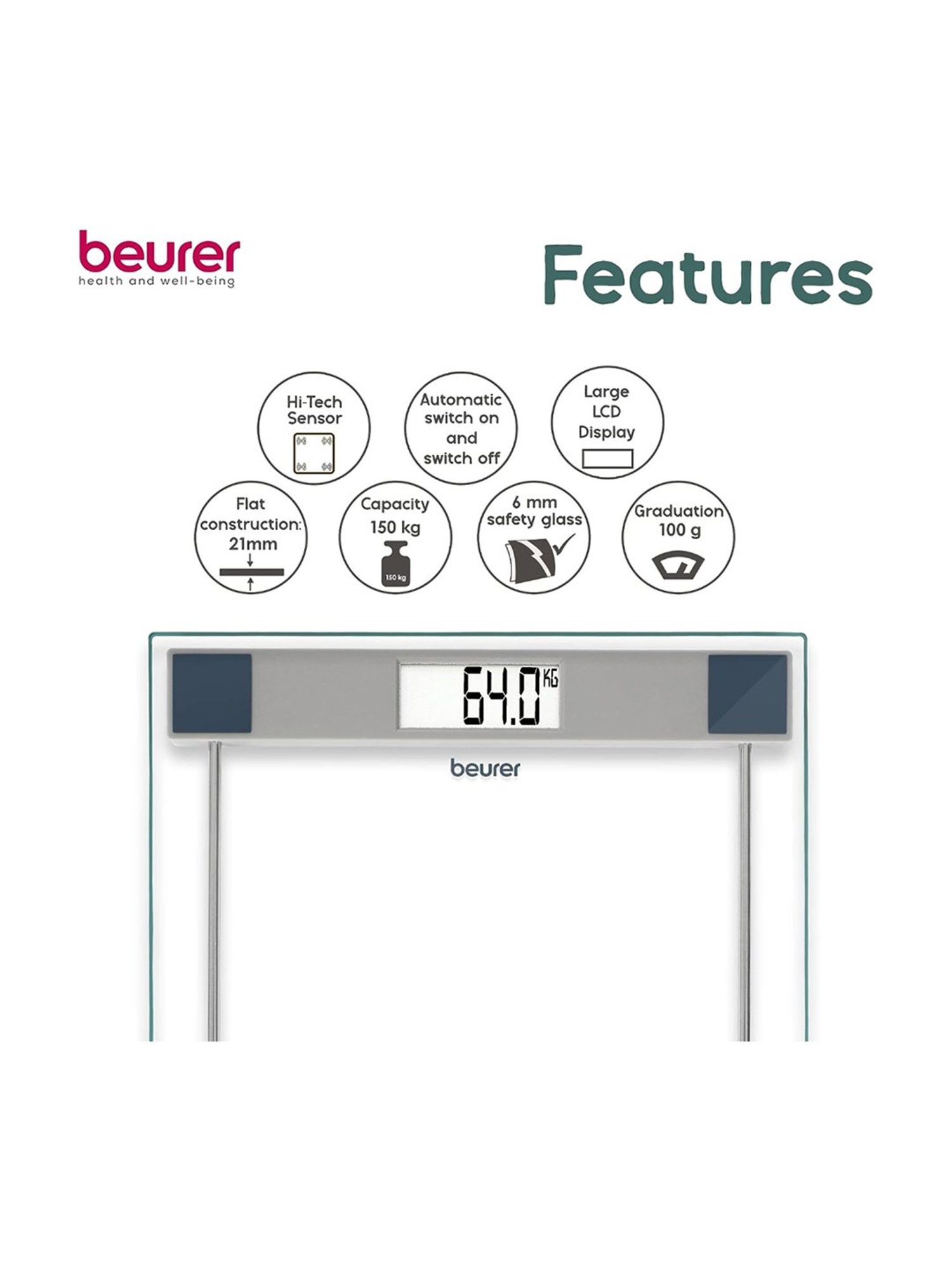 Beurer GS 11 Glass Bathroom/Weighing Scale