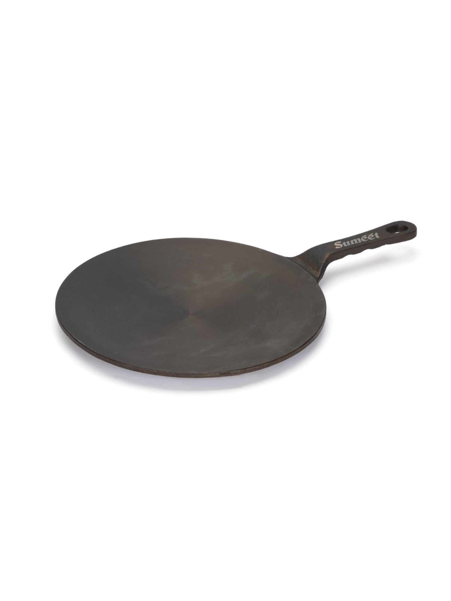 Sumeet Gold Series Pre Seasoned Cast Iron Concave Tawa for Roti 27cm 1.8kg, Gas & Induction-Friendly