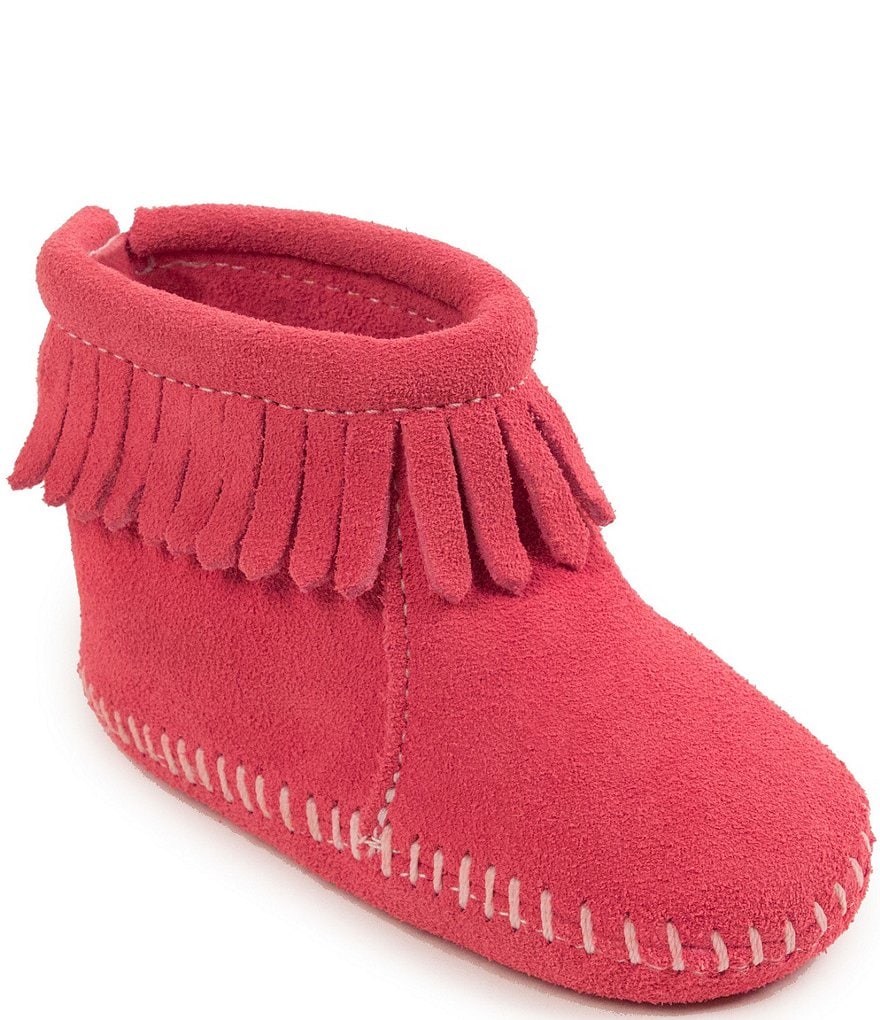 Minnetonka Kids' Back Flap Bootie Crib Shoe (Infant)