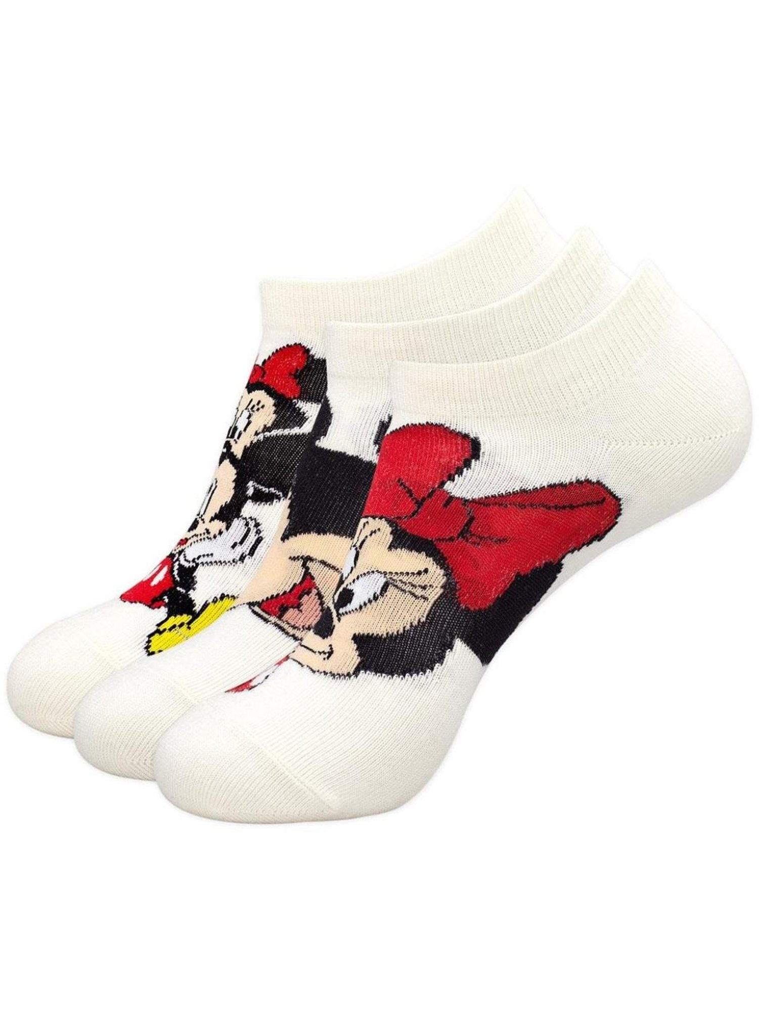 BALENZIA Cream Cartoon Socks (Pack of 3)