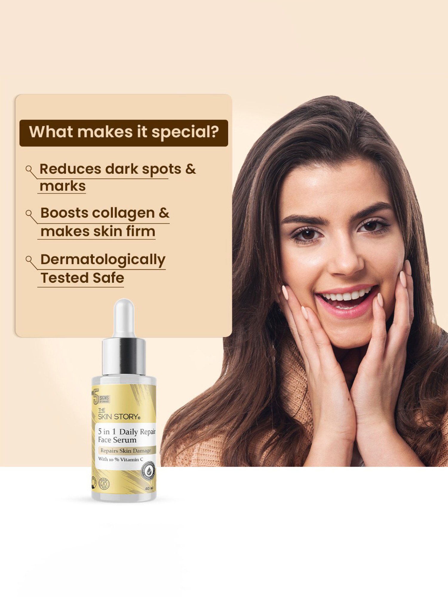 The Skin Story Vitamin C 5 in 1 Daily Repair Face Serum - 40 ml