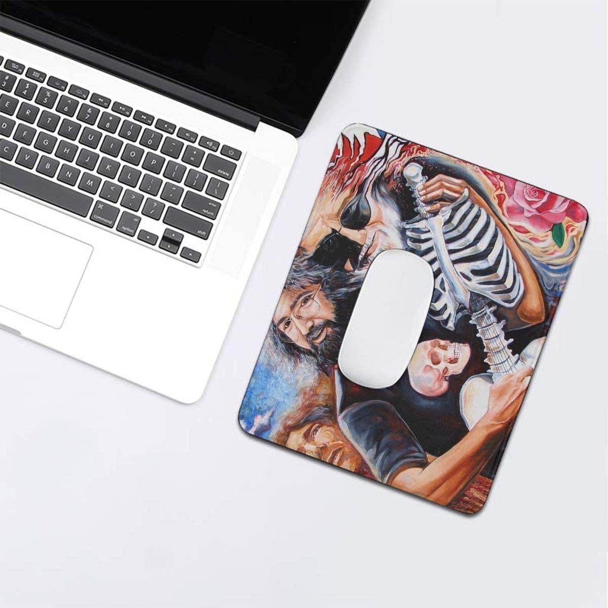 Grate Ful Skull Gaming Mouse Pad, Anti Slip Natural Rubber Mouse Mat for Desktops, Computer, Pc and Laptops Cool Mousepad for Working or Game - Grate-ful Dead 7.1x8.7 inches/11.8x9.85 inches