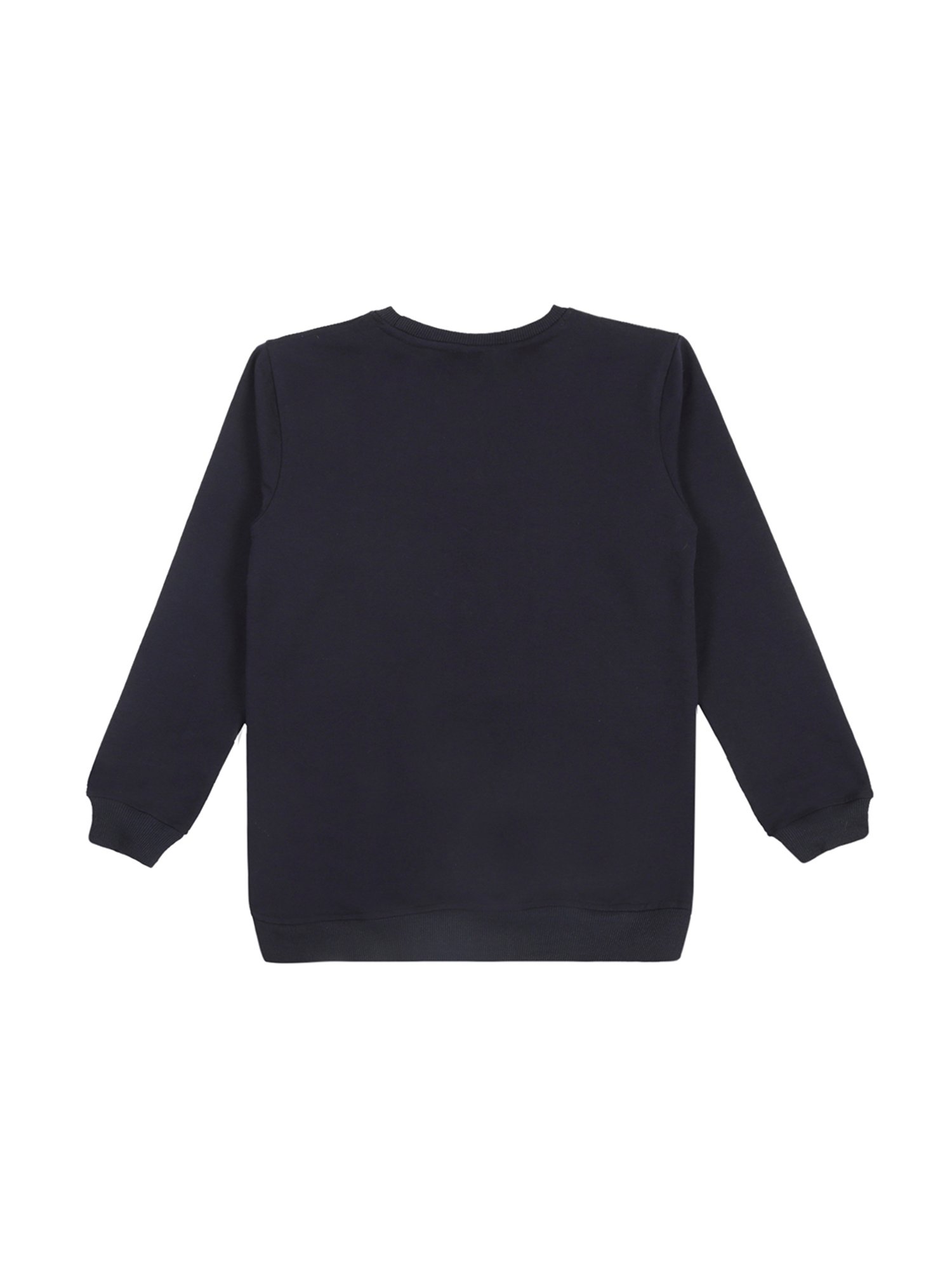 Cavio Kids Navy Printed Full Sleeves T-Shirt