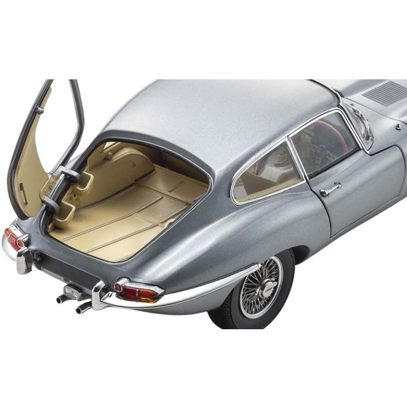 Jaguar E-Type Coupe RHD (Right Hand Drive) Dark Gray Met. "E-Type 60th Anniversary" (1961-2021) 1/18 Diecast Model Car by Kyosho