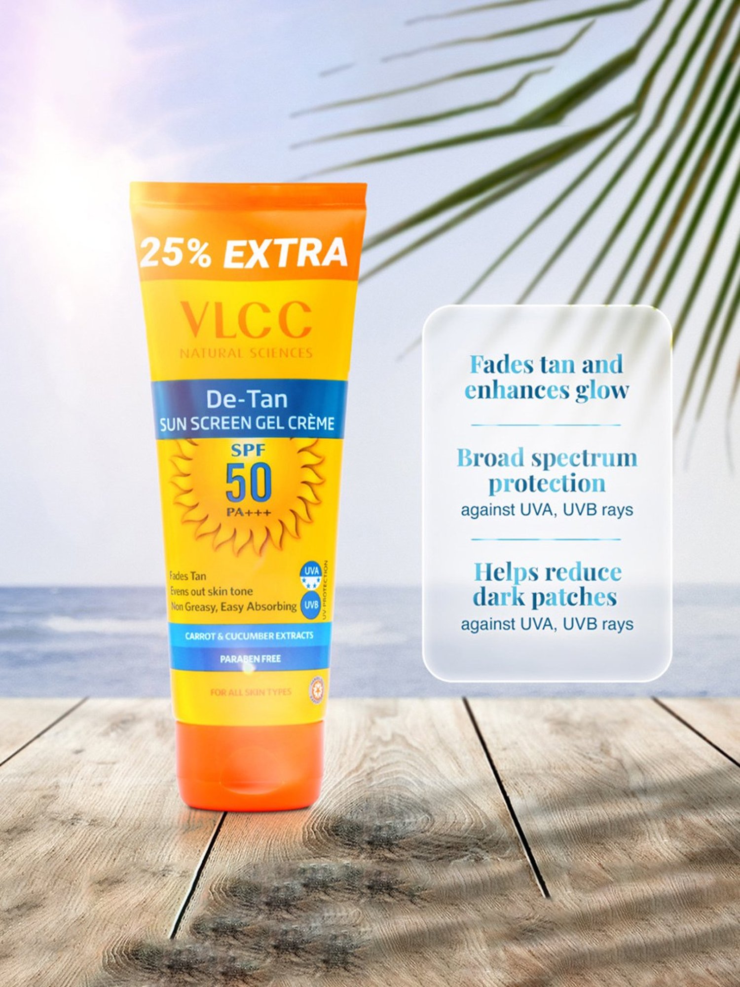VLCC Water Resistant Sunscreen SPF 60 and De Tan SPF 50 - Pack of 2