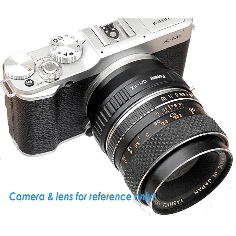 Contax Yashica CY Lens to Fuji X Adapter CY Mount to X Mount ConverterCompatible with Fujifilm XPro1 XPro2 XPro3 XE2 XE3 XA5 XA7 XA10 XT1 XT2 XT3 XT10 XT20 XT30 XT100 XH1 FXCY Black