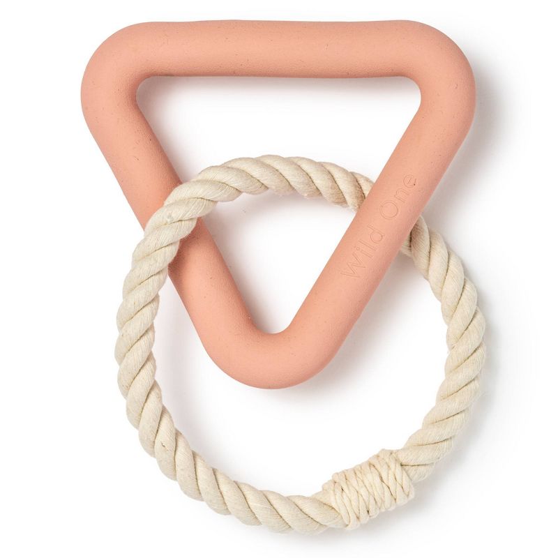 Wild One Triangle Tug Engaging Dog Toy - Pink