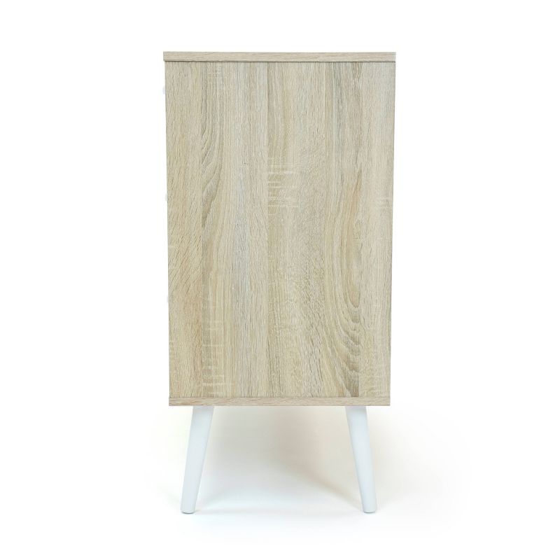 Stockholm 3 Drawers Dresser Chest Light Wood/White - Humble Crew