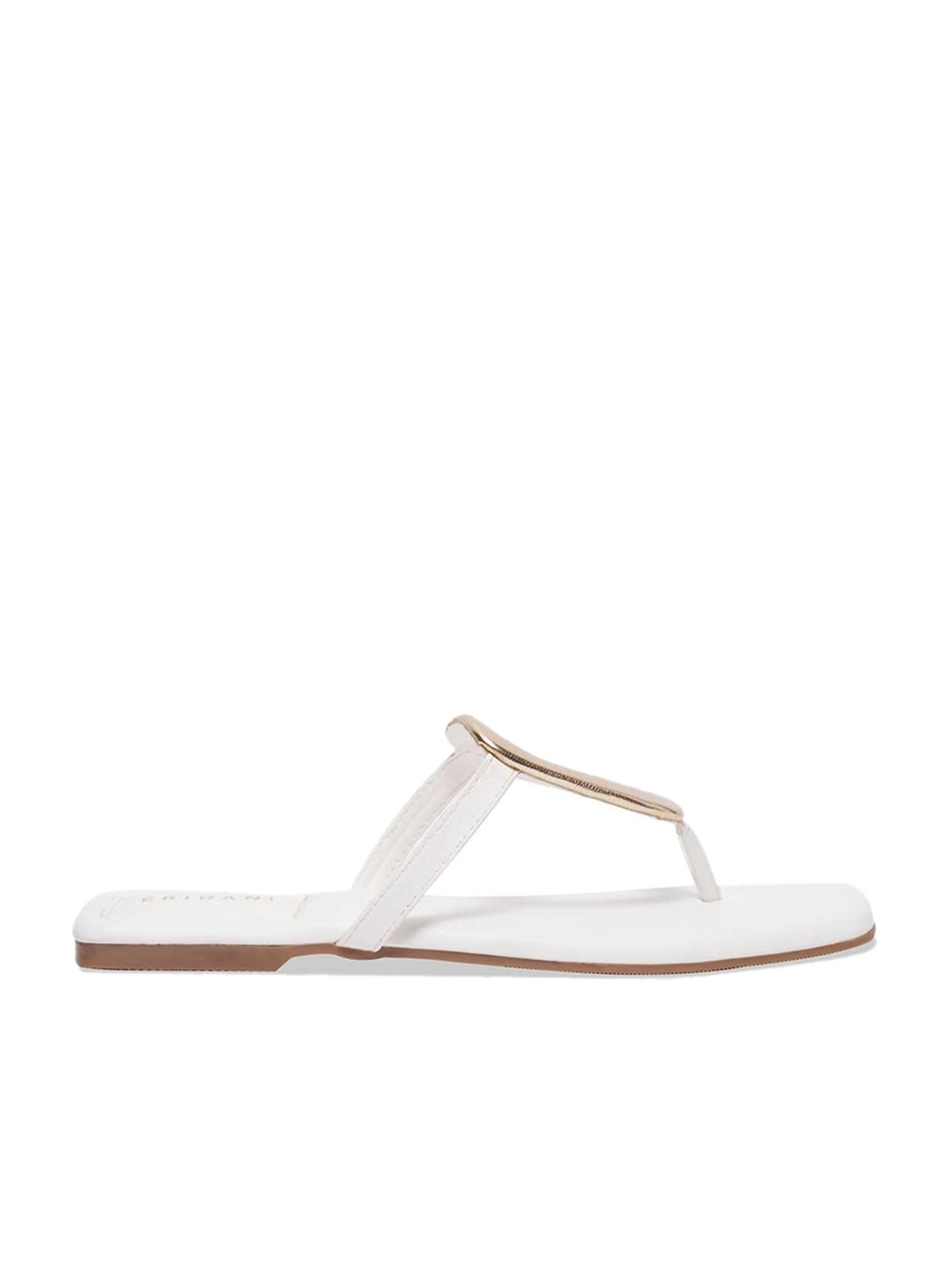 Eridani Women's Marlin White Thong Sandals