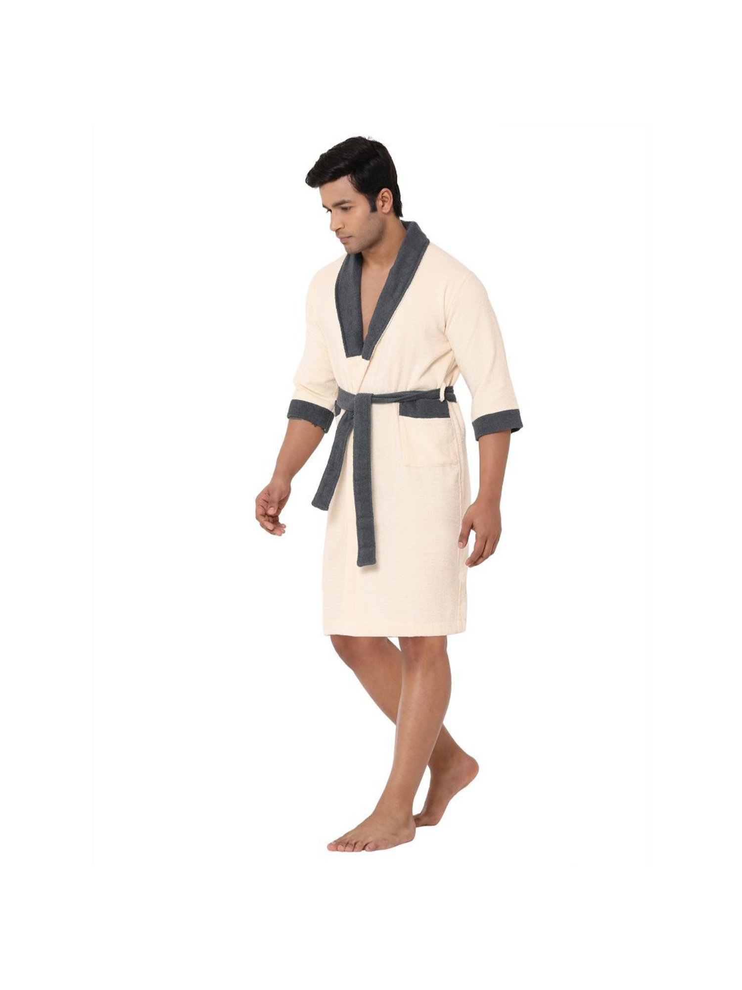 Spaces Cloudz Solid White Cotton Bathrobes