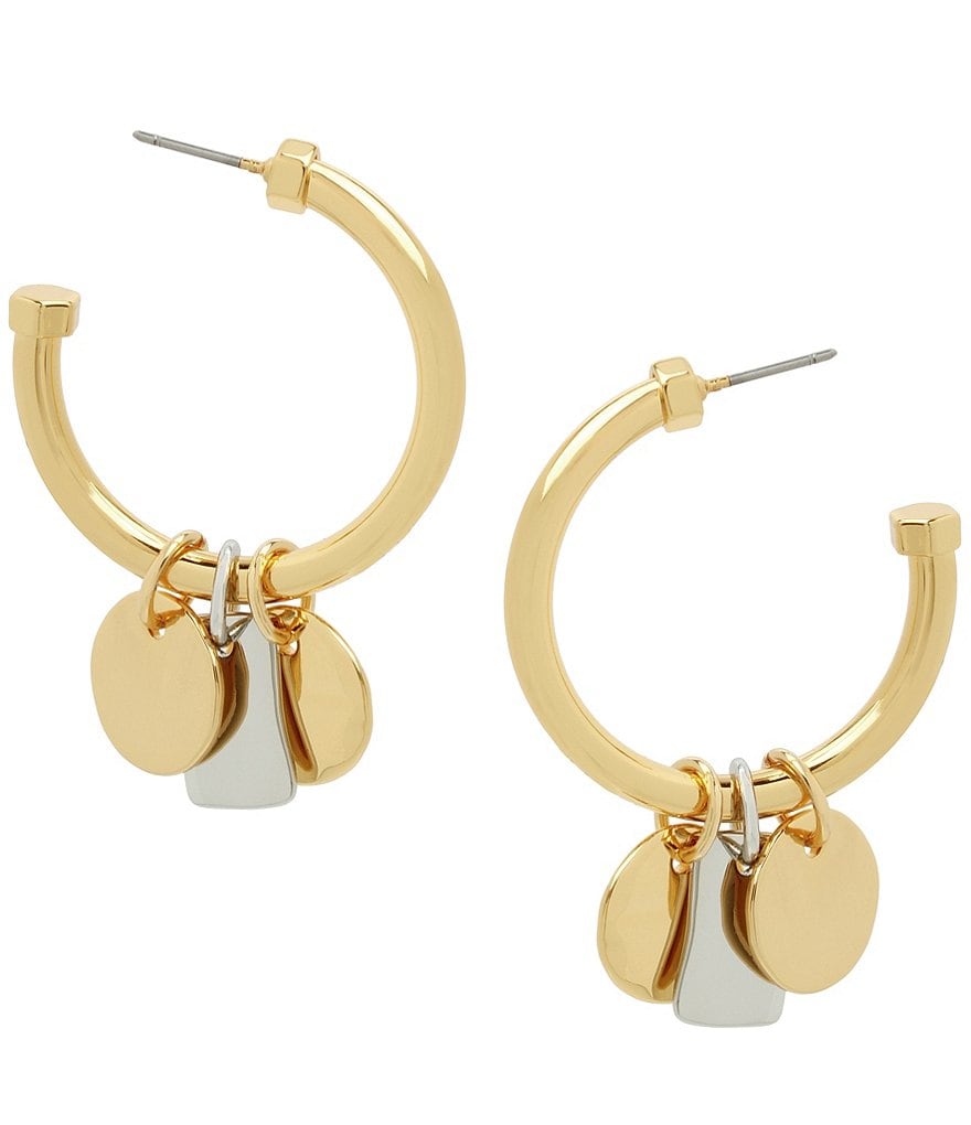 AllSaints Shaky Coin Hoop Earrings