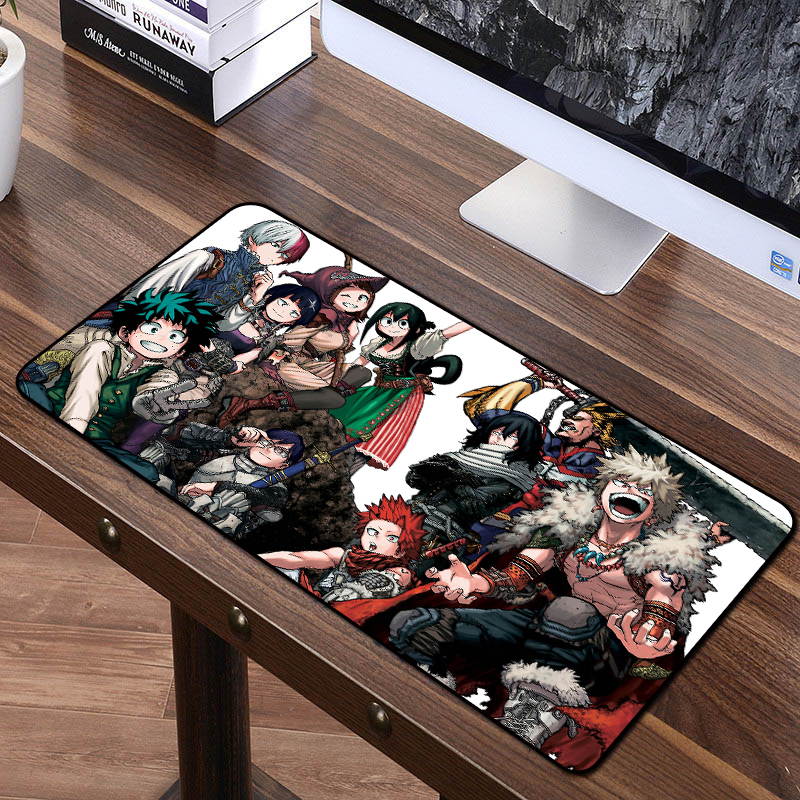My Hero Academia Large Gaming Mouse Pad Mousepad Mat Anti-slip Rubber Cloth Keyboard Office Desk Pad Computer Gamer Game Mat
