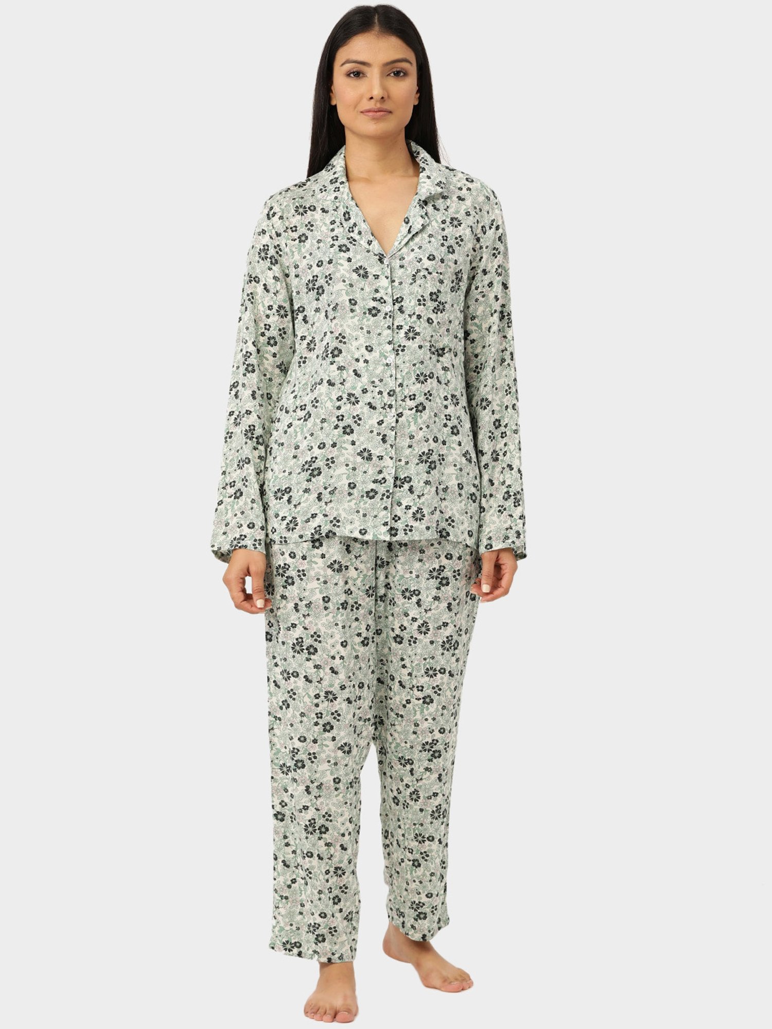 Hancock Multicolor Printed Night Suit