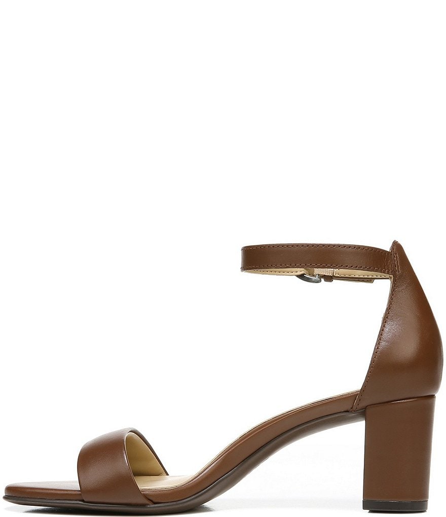 Naturalizer Vera True Colors Leather Ankle Strap Block Heel Dress Sandals