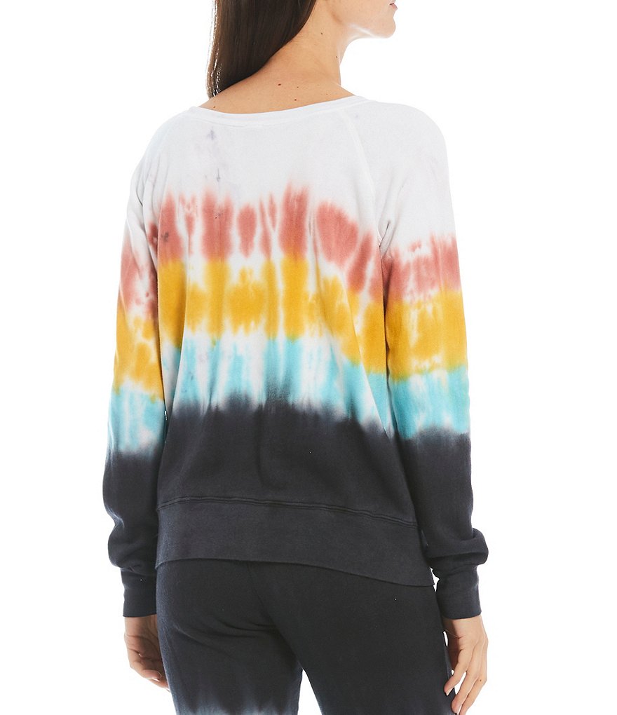 JALA Rainbow Tie-Dye Chill Pullover French Terry Coordinating Lounge Top