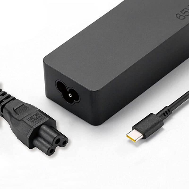 USB Type C AC Charger for Lenovo ideapad S940 Yoga S940 C730 thinpad E495 E595 T580 T480 T480S p43s p53s GX20P92530 4X20M26268 ADLX65YCC3D ADLX65YLC3D ADLX65YDC3D Laptop Power Supply Adapter Cord