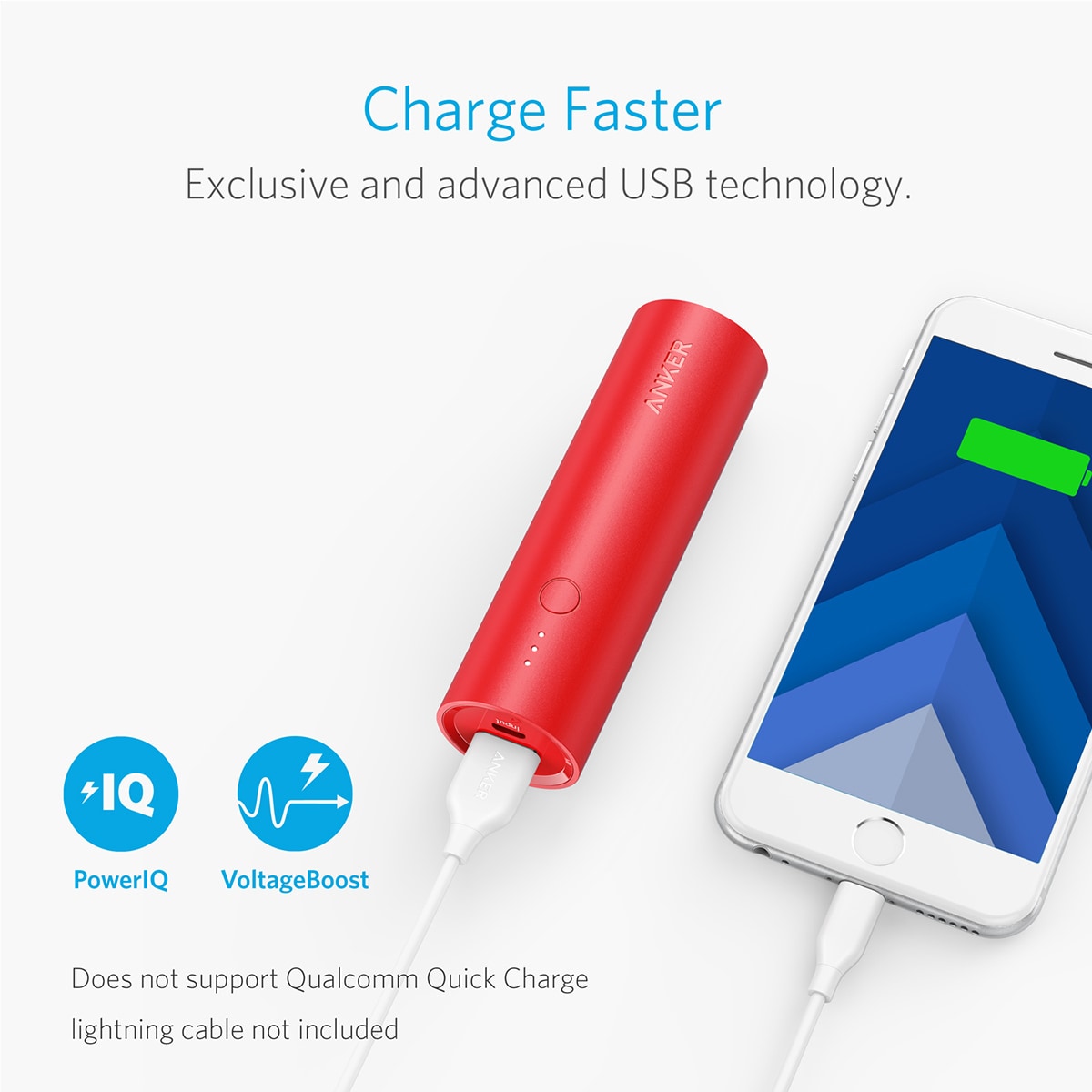 Anker PowerCore 5000 Portable Charger, Ultra-Compact External Battery with Fast-Charging Technology, Power Bank for iPhone, iPad, Samsung Galaxy and more