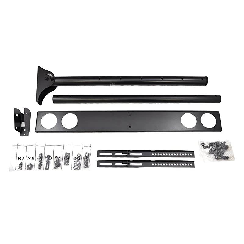 Adjustable Height TV Ceiling Mount Tilting Vertical VESA Universal Monitor Mounting Bracket w Telescoping Arm Mounts 37 to 70 Inch HDTV LED LCD Flat Screen Television Up to 50 KG  PCTVM18