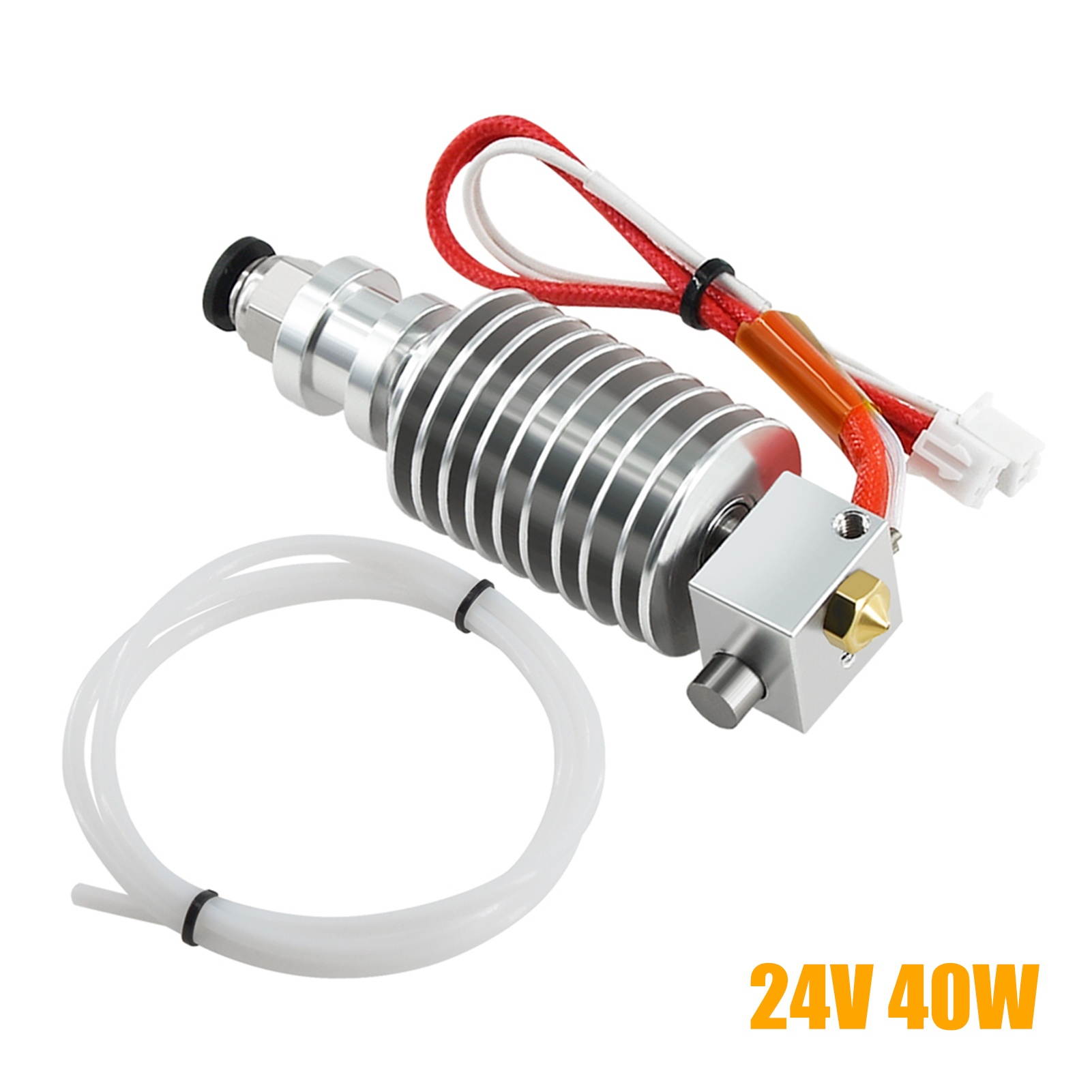 Aibecy I3 Mega Hotend Extruder Kit 24V Extrusion Head with 0.4mm Nozzle 100K Ohm Thermistor PTFE Tube Heater Wire Compatible with Anycubic Mega Series 3D Printer