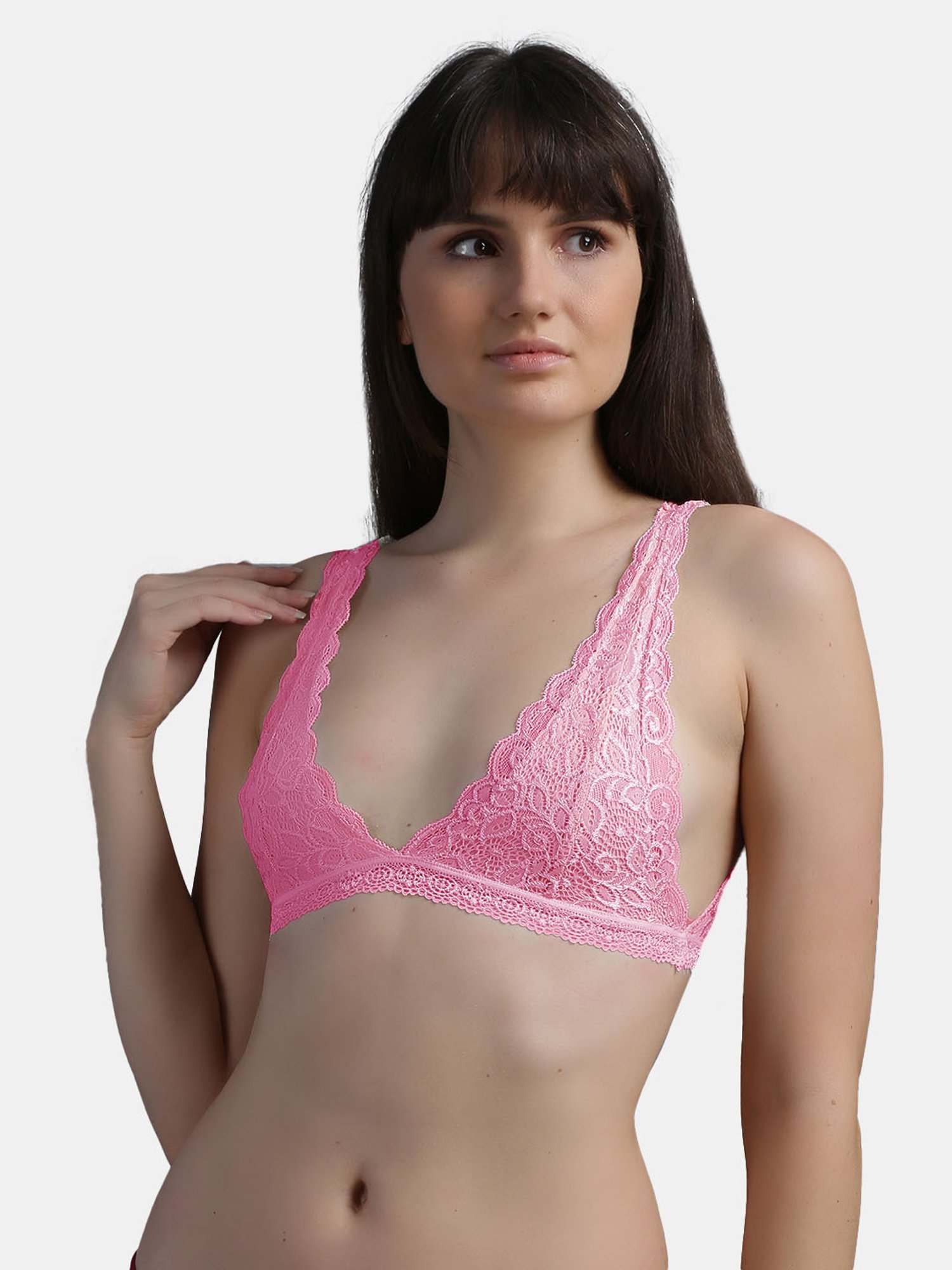N-Gal Pink Non-wired Non-padded Bralettes Bra