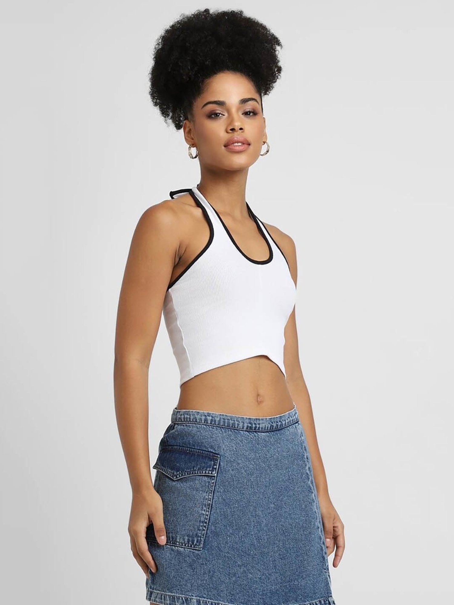 Forever 21 White Crop Top