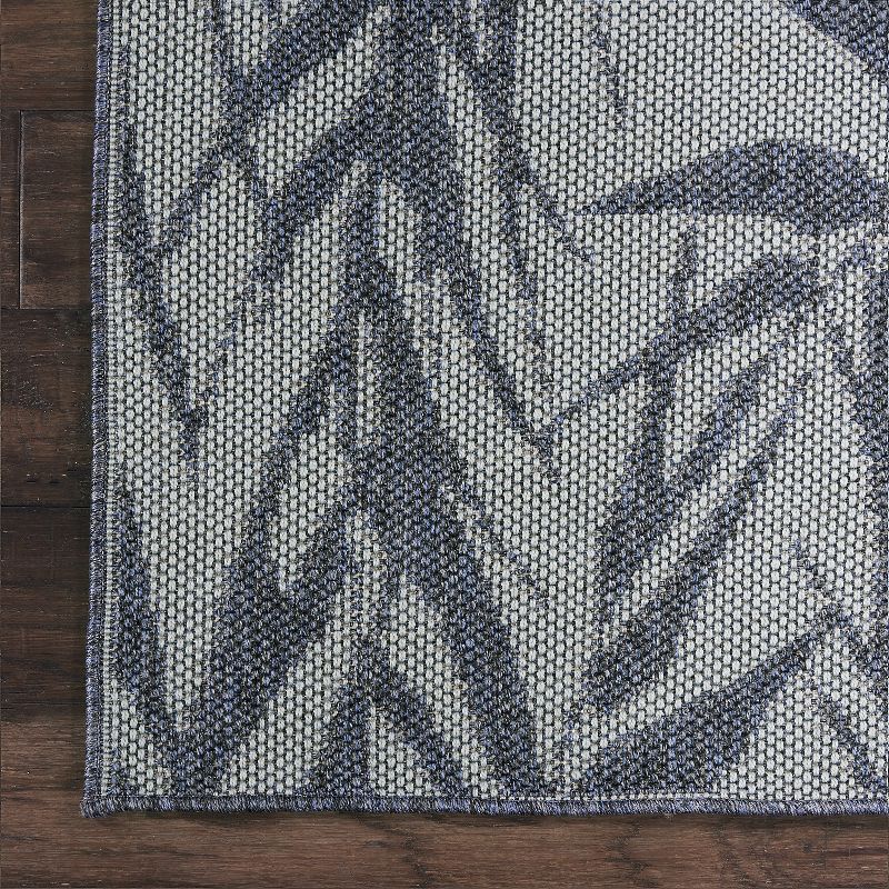 Nourison Calabas CLB06 Light Blue/Slate Indoor/Outdoor Area Rug 5'3" x 7'3"