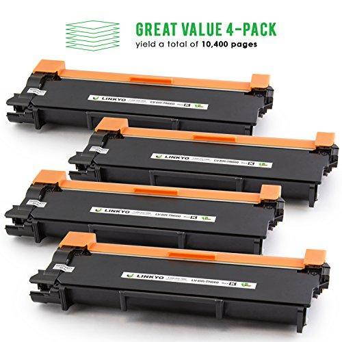 LINKYO Valueline Replacement Brother TN660 TN-660 TN630 High Yield Black Toner Cartridge for HL-L2300D HL-L2305W MFC-L2740DW MFC-L2700DW DCP-L2540DW (4-Pack)