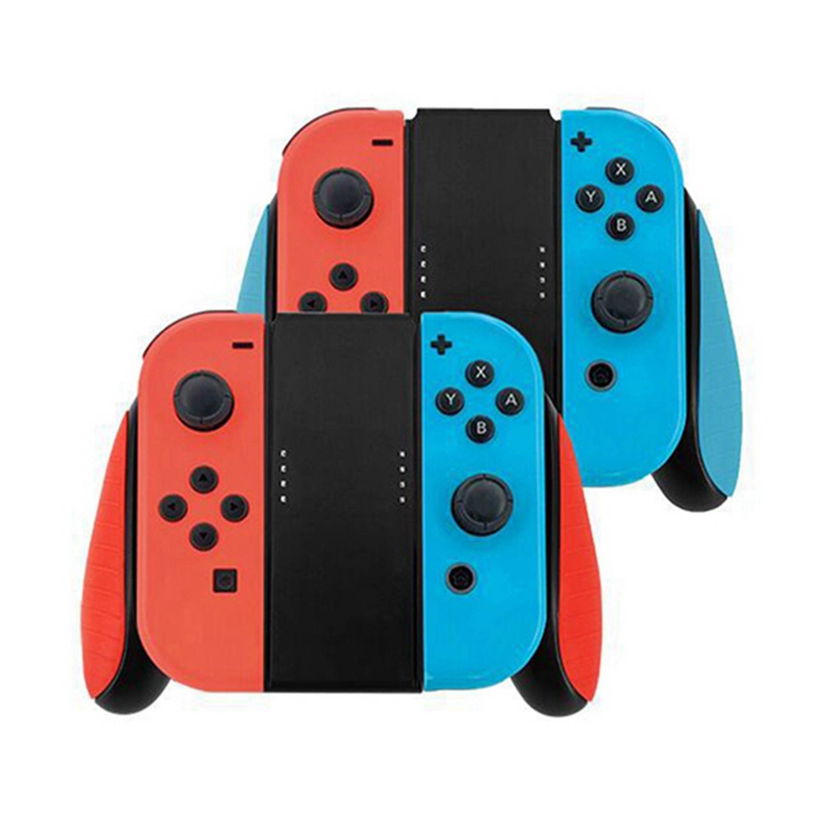 2 Pcs Game Controller Hand Grip Ns Joycon Charging Dock Station for Nintendo Switch Joysitck Charge While Play, B & A