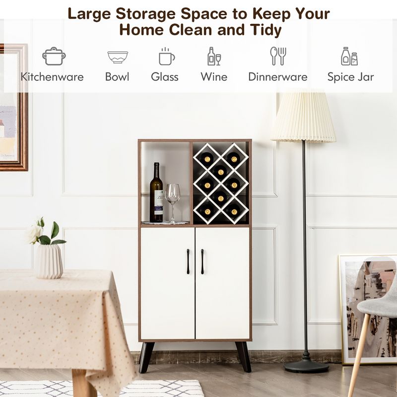 Naples Side Board White/Dark Brown - Chique