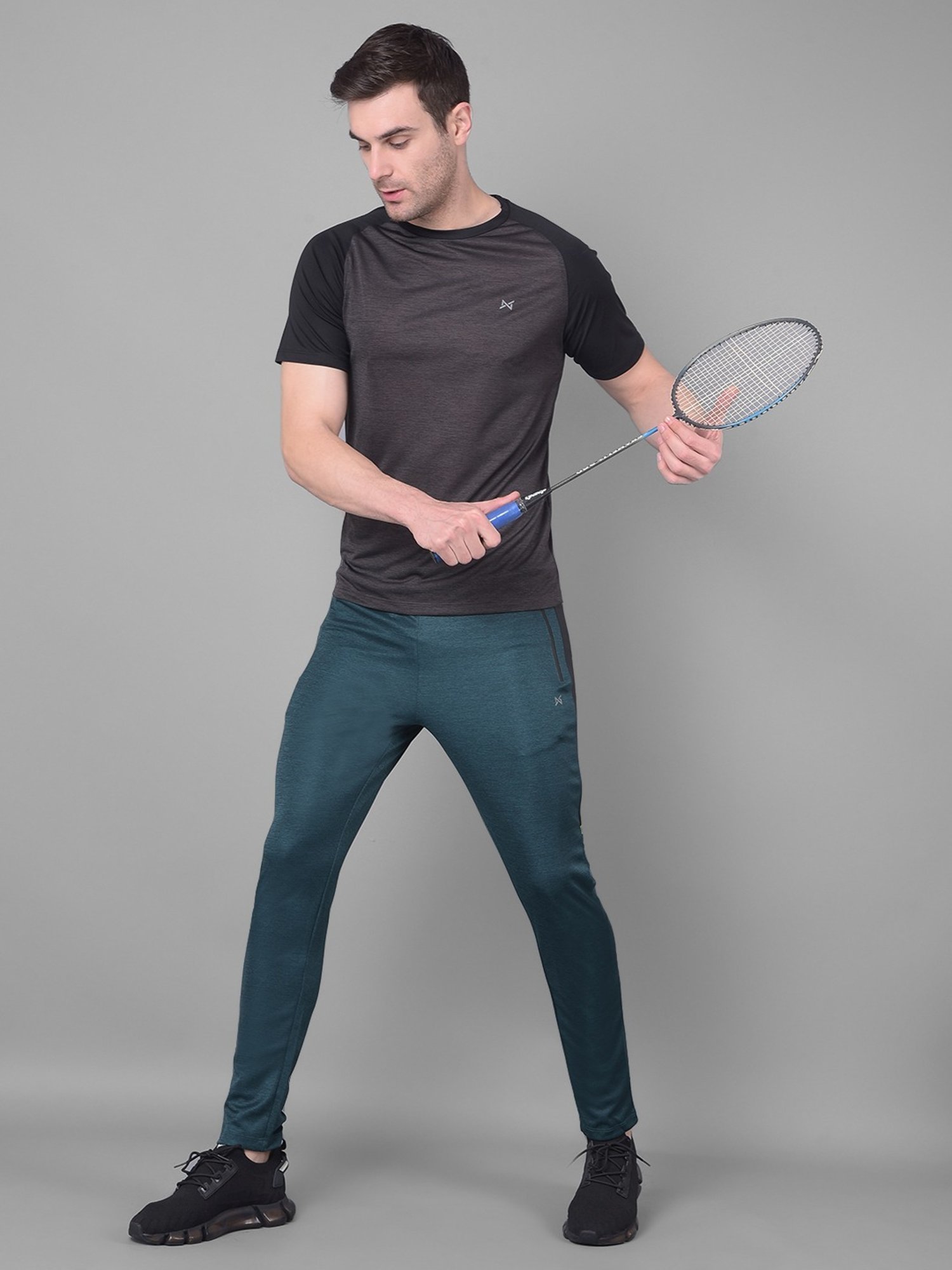 Force NXT Green Regular Fit Sports Trackpants