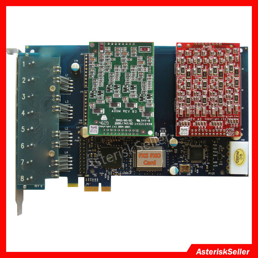 PCI-E Card Asterisk Card AEX800 with 4FXO+4FXS ports,Analog Board Asterisk Board Voice Board tdm800p,tdm800 aex410 a800e for VoIP PBX Appliance IP PABX System